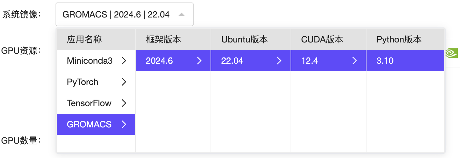 选择GROMACS镜像.png#725px #250px
