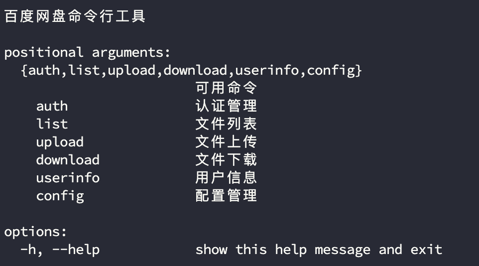 baidupan命令行帮助.png#450px #250px